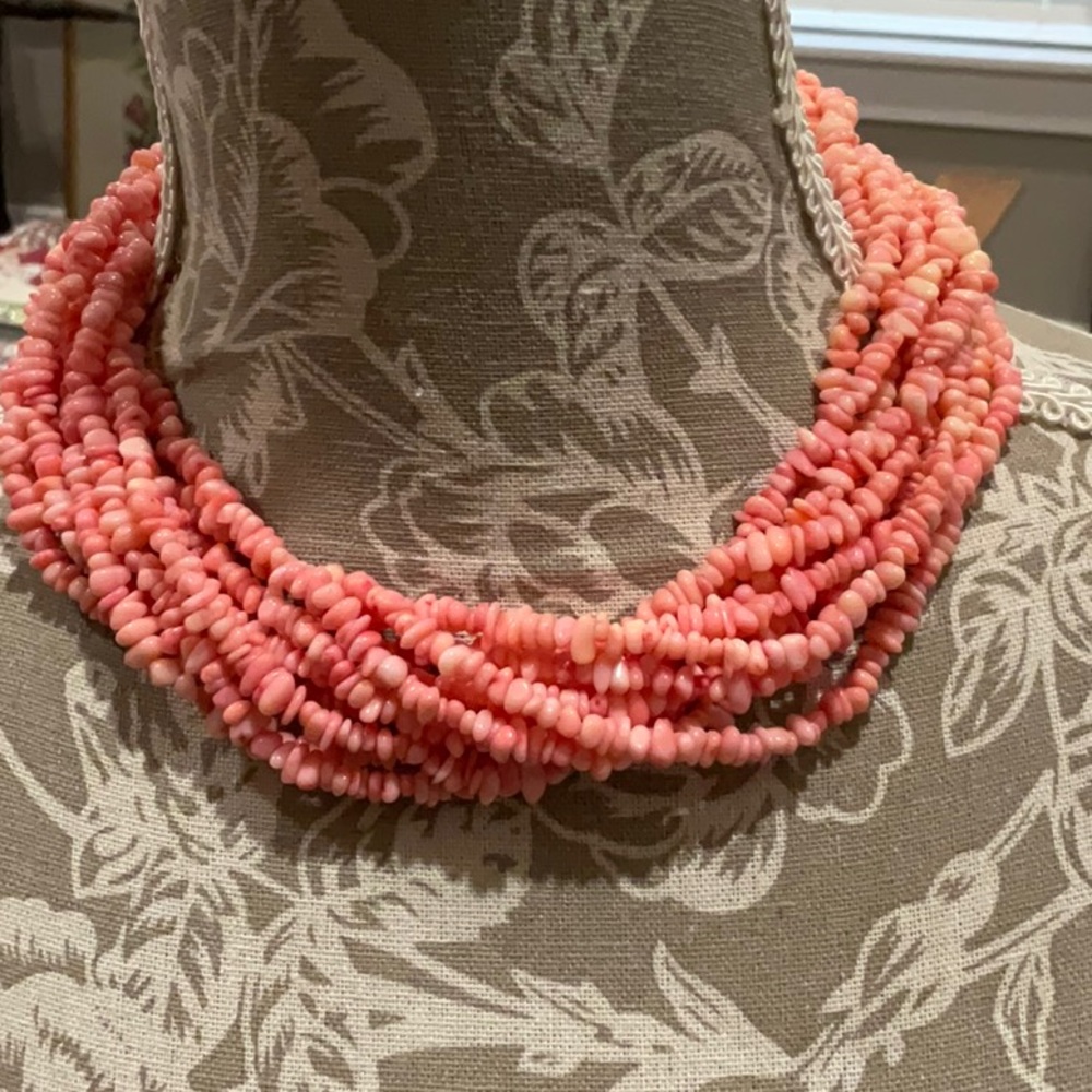 Coral necklace.